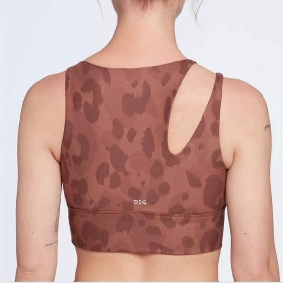DSG Tonal Leopard Mink Shadow Print Sports Bra - Picture 2 of 7